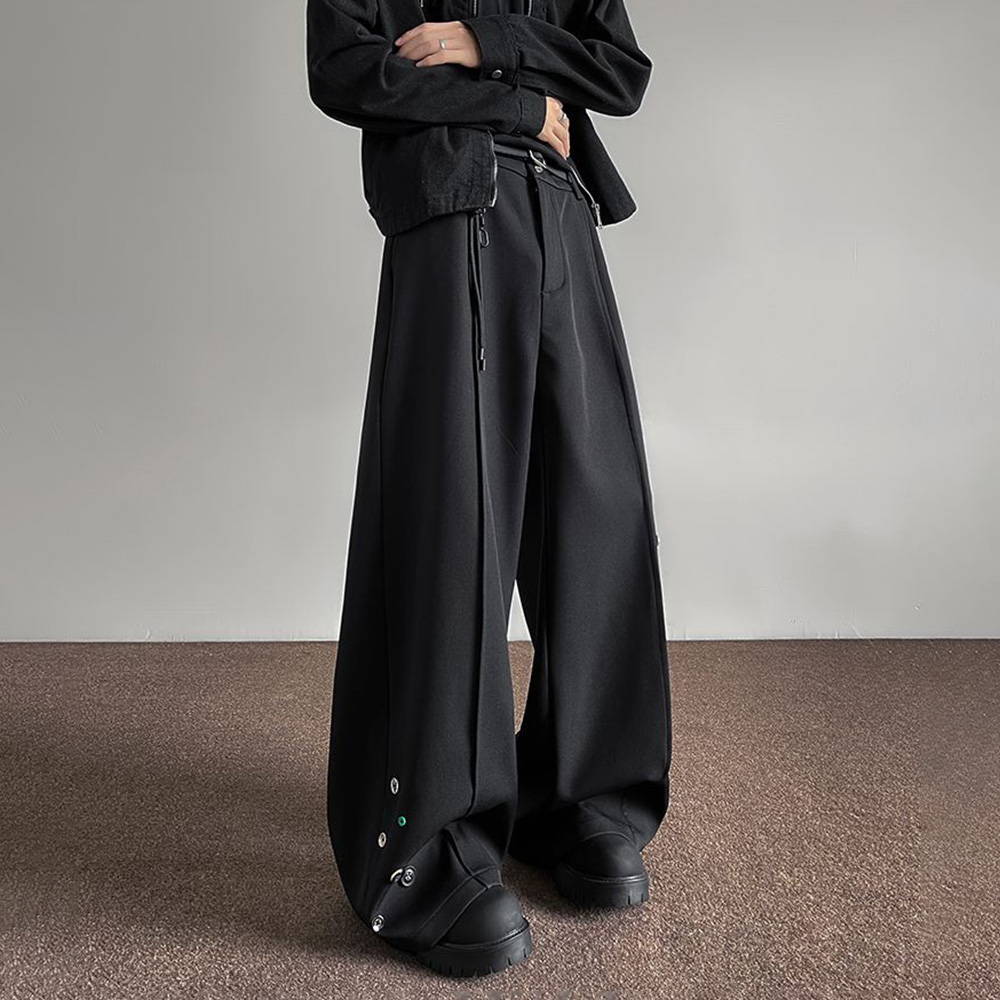 남성 바지 단추 장식 얇은 캐주얼 바지 봄 가을 거리  - Street Fashion Men 2025 리뷰 및 가격