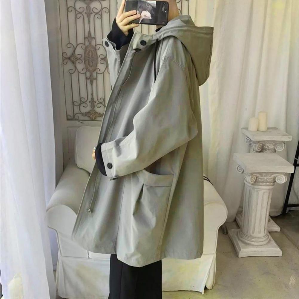 2025 봄 가을 윈드브레이커 패션 남성 중간 길이 캐 - Street Fashion Men 2025 리뷰 및 가격